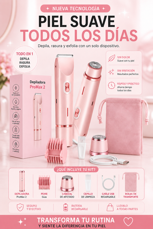 DEPILADORA 2 EN 1 PRO MAX UNISEX
