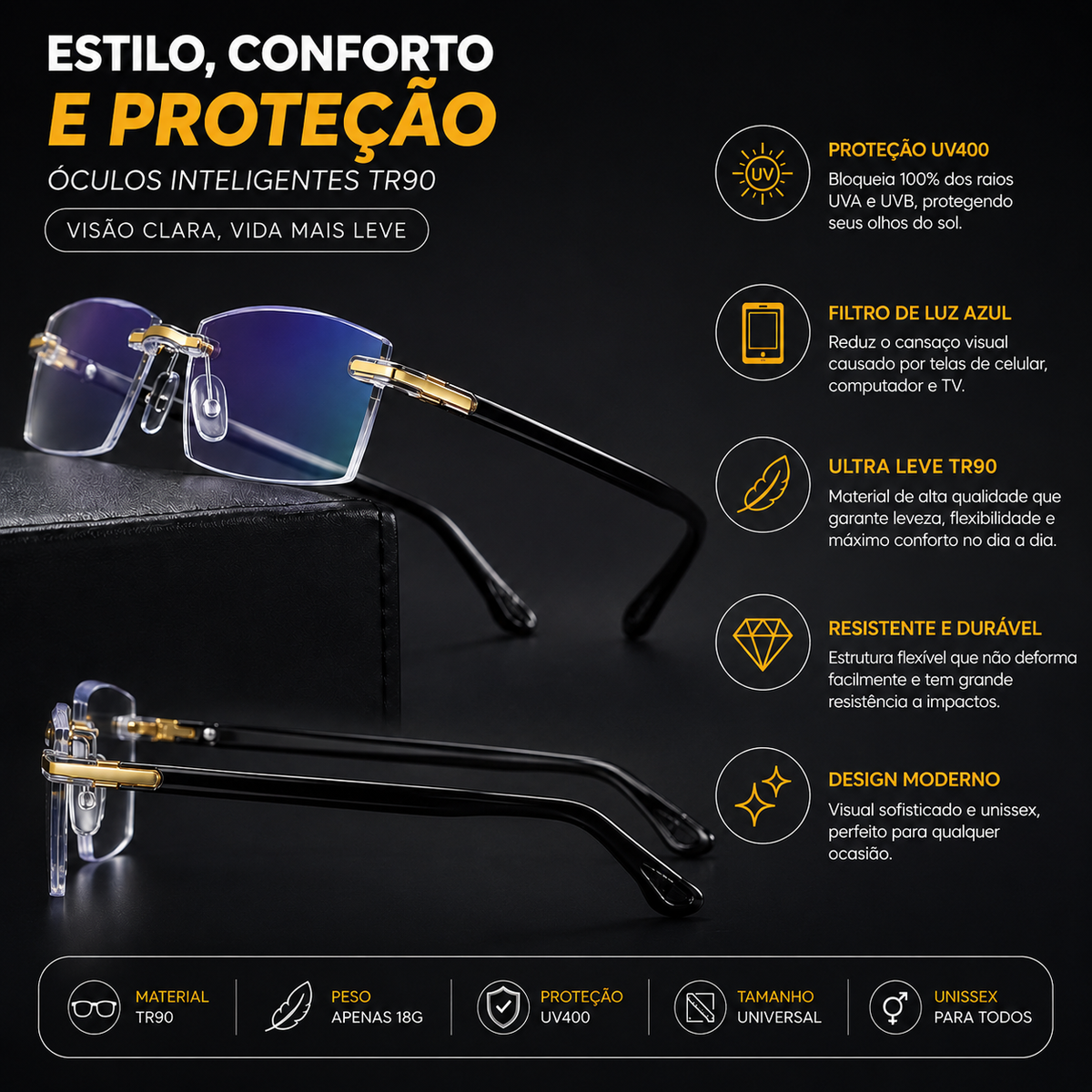 UN SOLO PAR DE GAFAS PARA TODO MOMENTO [COMPRA UNA Y RECIBE DOS + ESTUCHE Y PAÑO DE LIMPIEZA GRATIS]